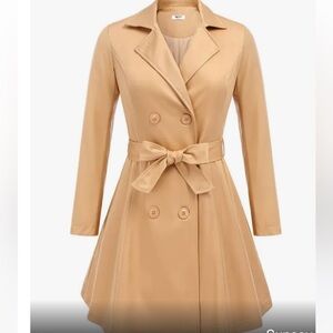 Zeagoo Women’s Double-Breasted Short Trench Coat